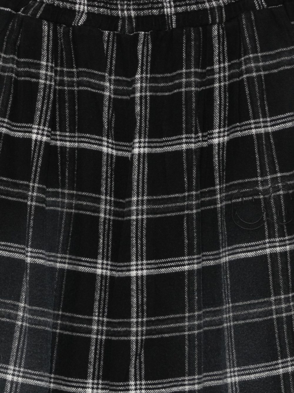 checked elastic-waist trousers - 3