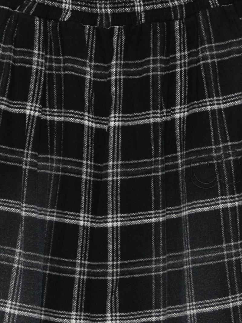 checked elastic-waist trousers 3