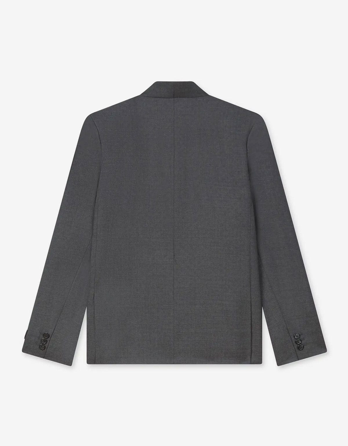 KENZO Weave Taupe Wool Jacquard Kimono Jacket - 3