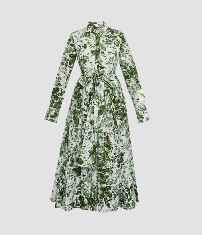 Erdem FLORAL PRINT LONG SLEEVE SHIRT DRESS outlook