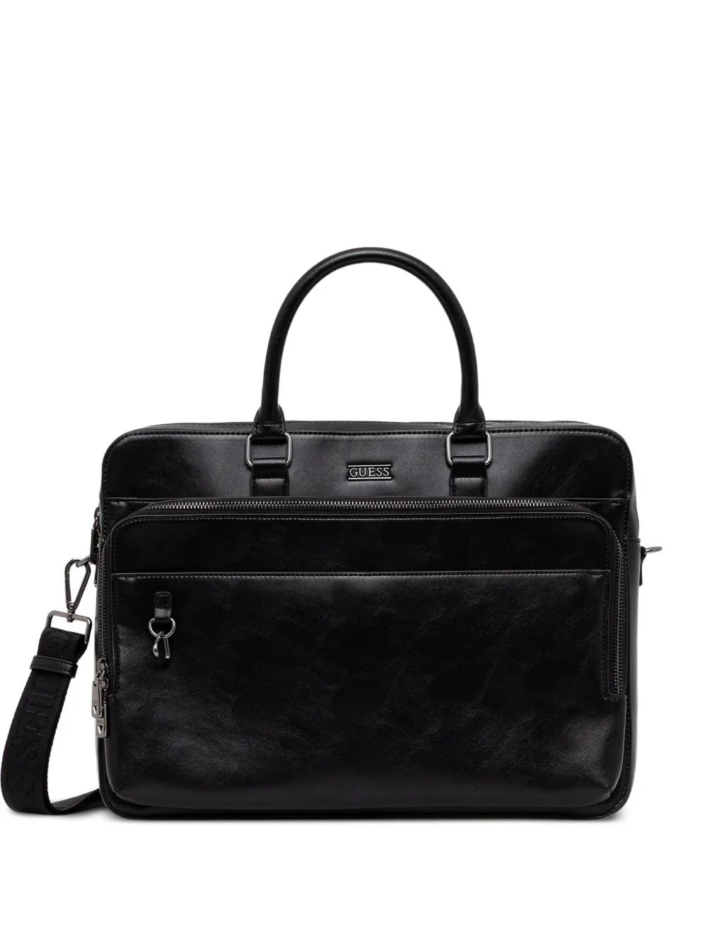 logo-plaque laptop bag - 1