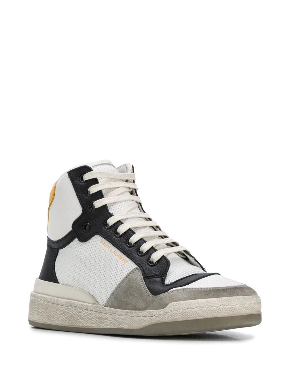 panelled high-top sneakers - 2