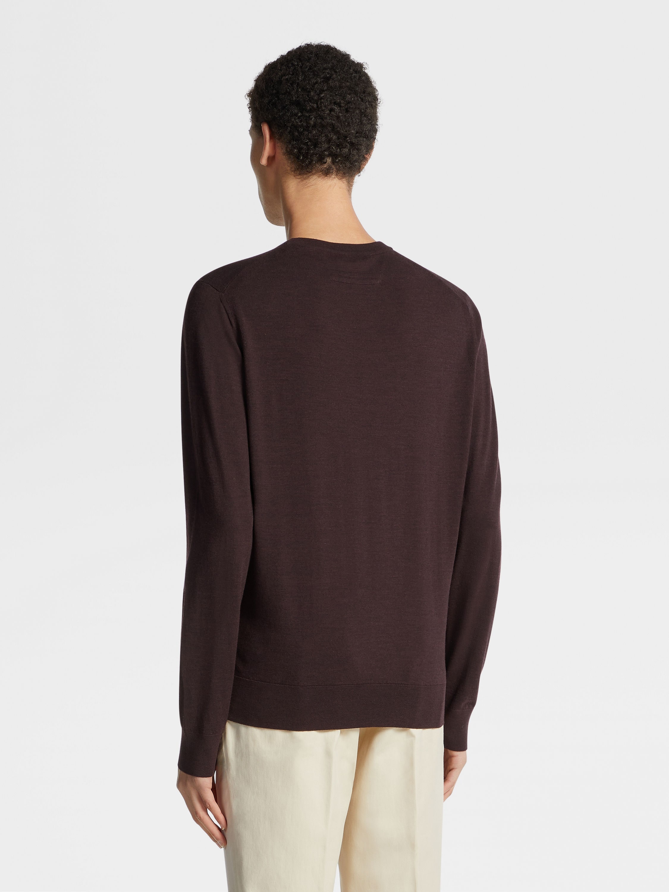 BURGUNDY 12MILMIL12 WOOL CREWNECK - 3