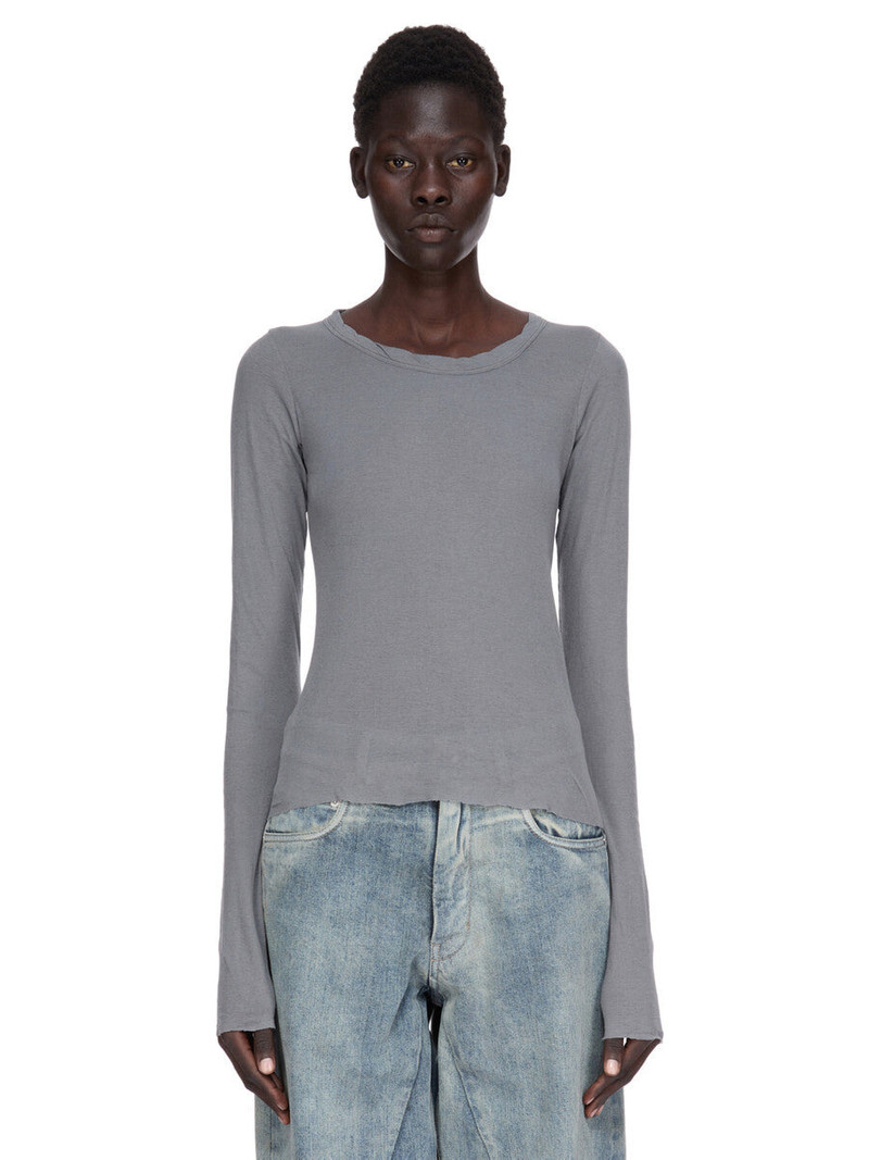 CROPPED RIB LS T 1