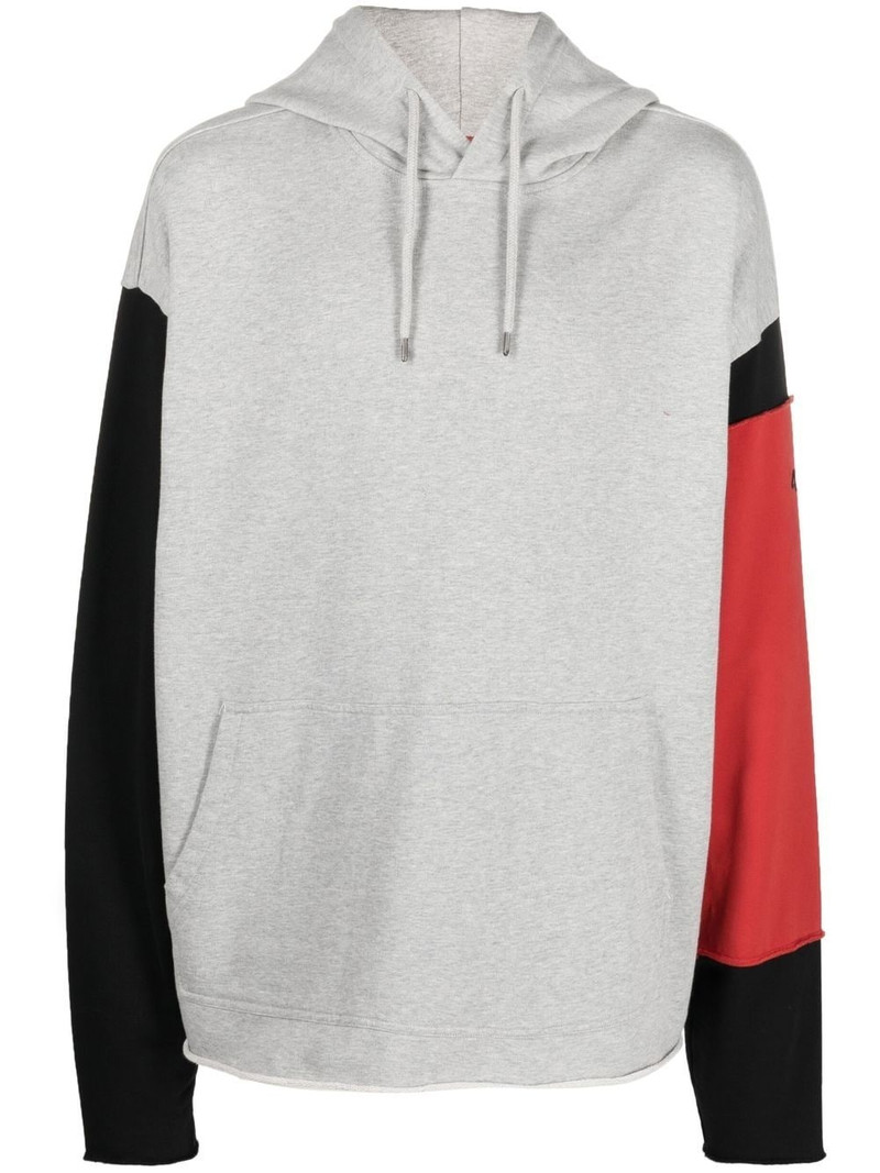 drawstring colour-block hoodie 1