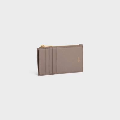 CELINE ZIPPED COMPACT CARD HOLDER ESSENTIALS in Grained Calfskin outlook