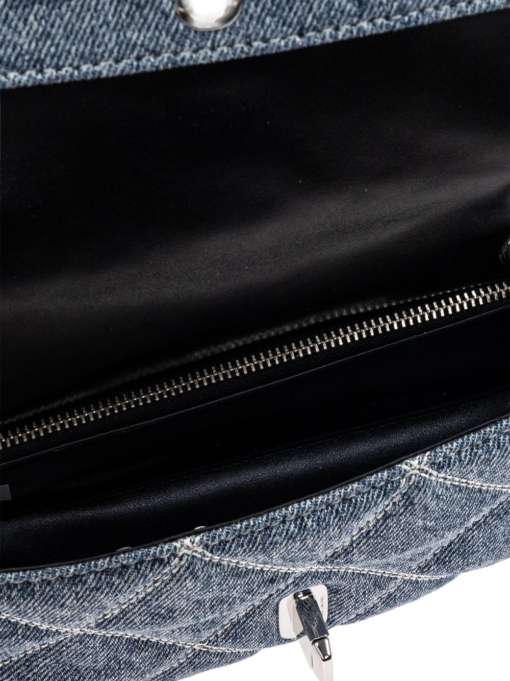 The quilted small Dual chain cross body bag - 6
