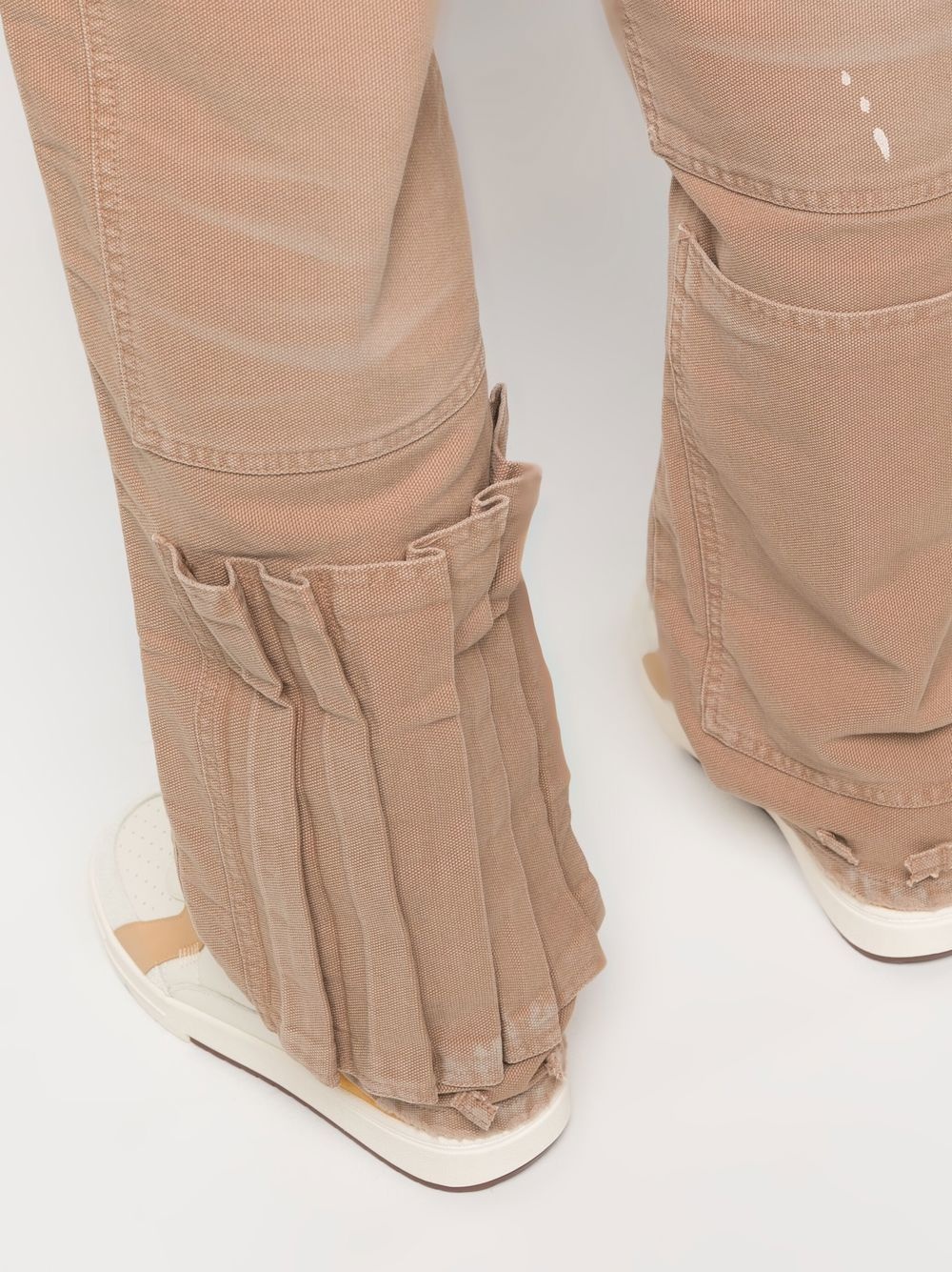 paint-splatter patch pocket jeans - 5