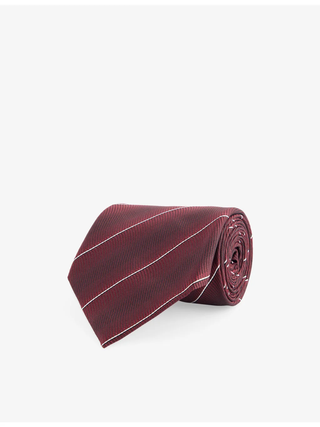 Horizontal Stripe Silk Tie - 1
