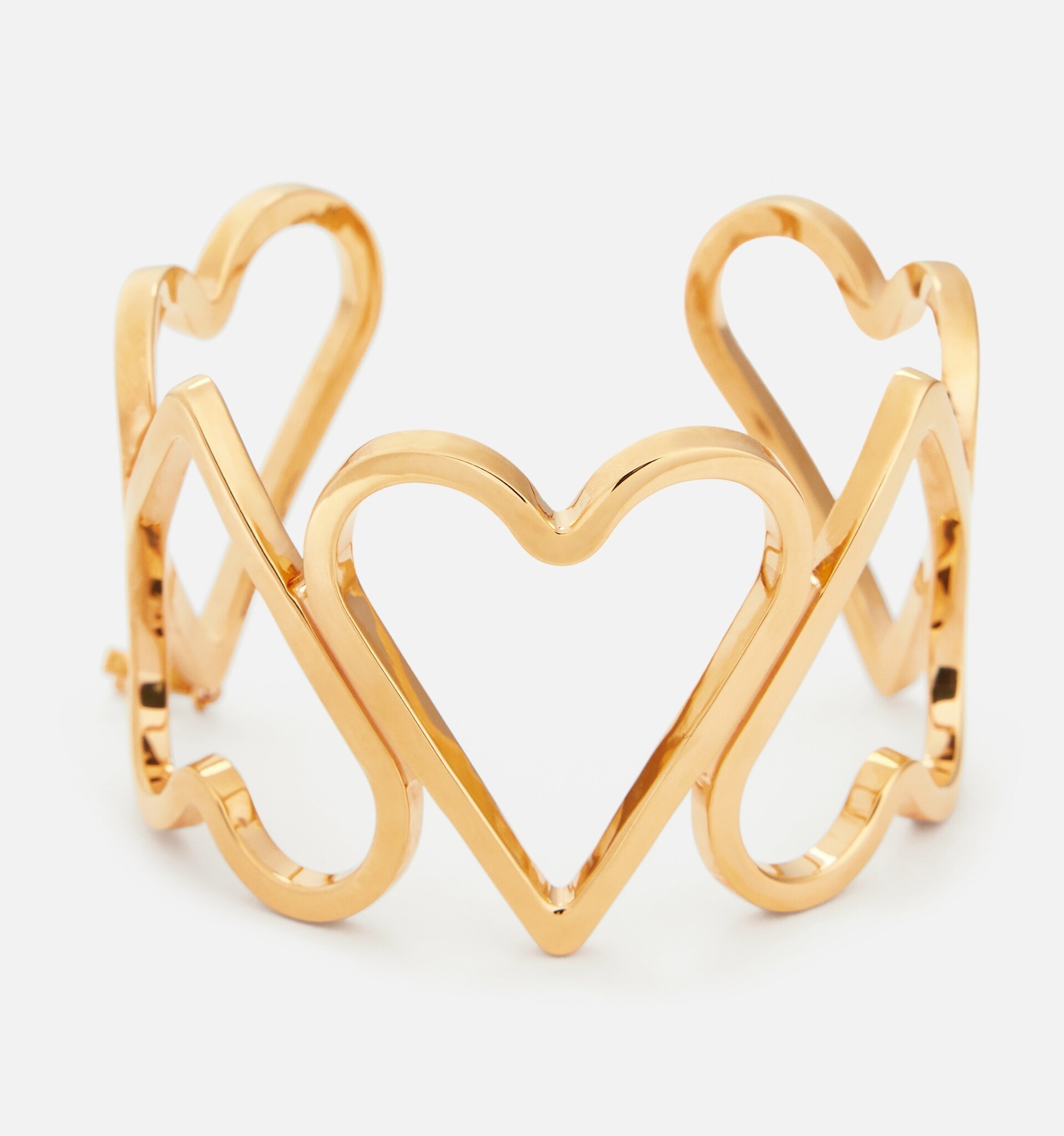 Oversize Upside Down Hearts Bracelet - 2