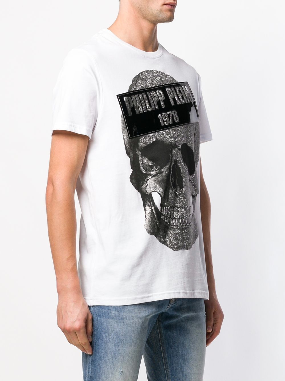 skull motif T-shirt - 3