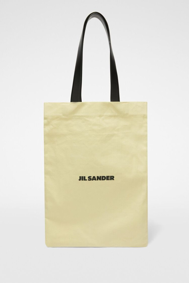 Book leather-trimmed logo-print canvas tote - 1