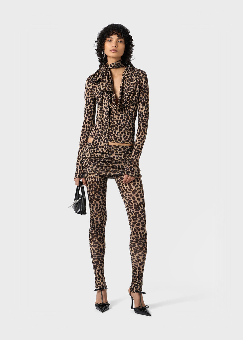 Blumarine ANIMALIER PRINT JERSEY LEGGINGS outlook