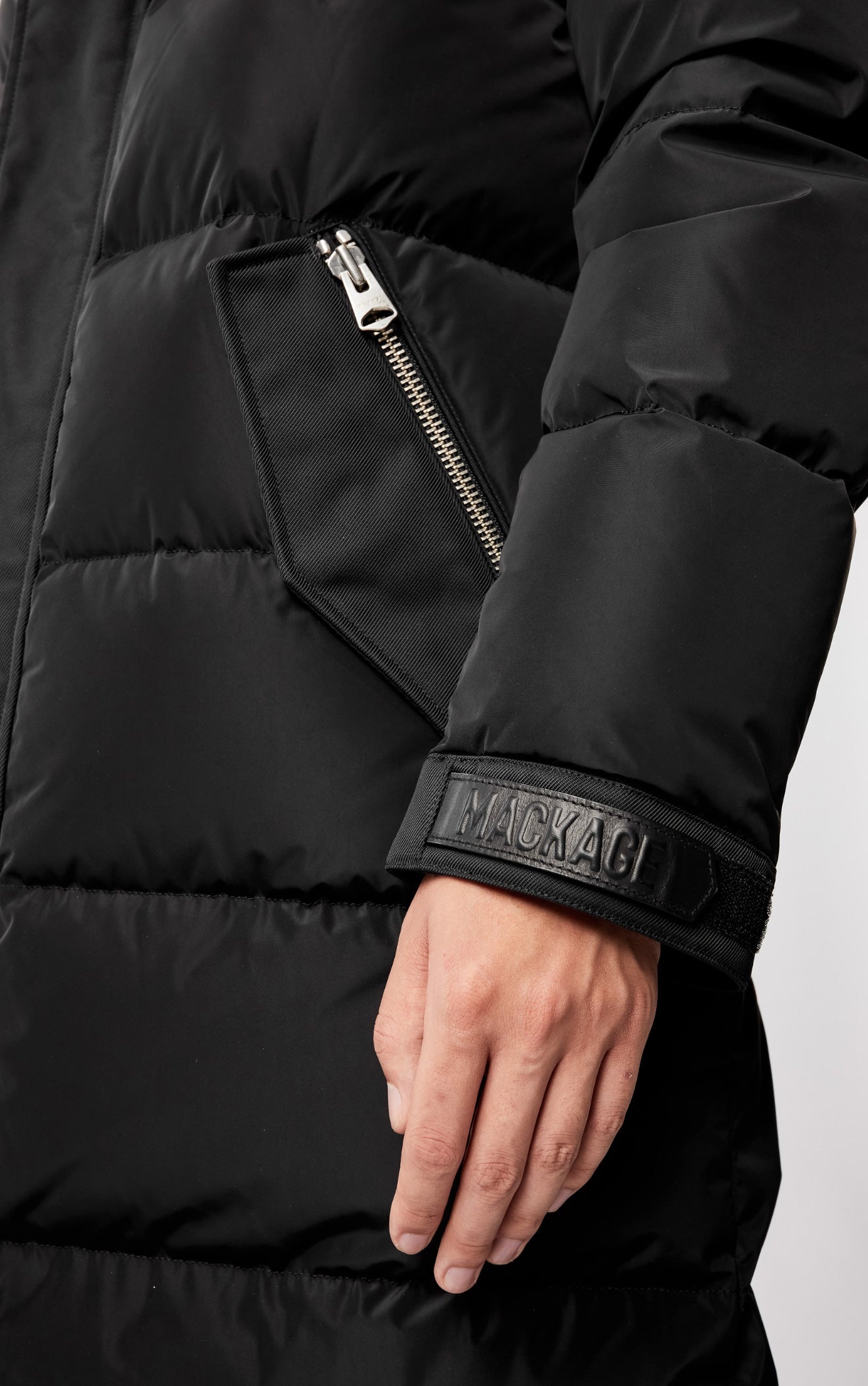 REYNOLD down coat with removable shearling bib and hood - 5