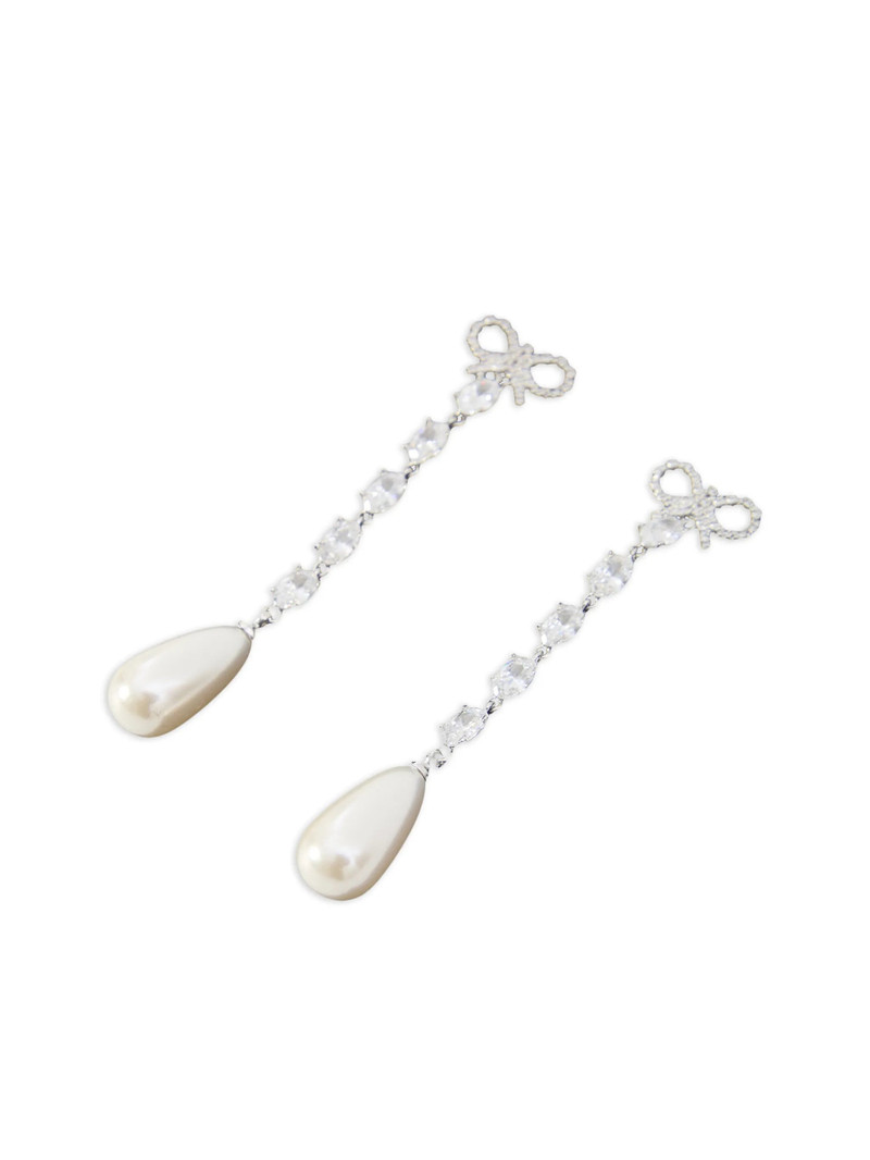 self-portrait Self-portrait Bow Droplet Earrings outlook