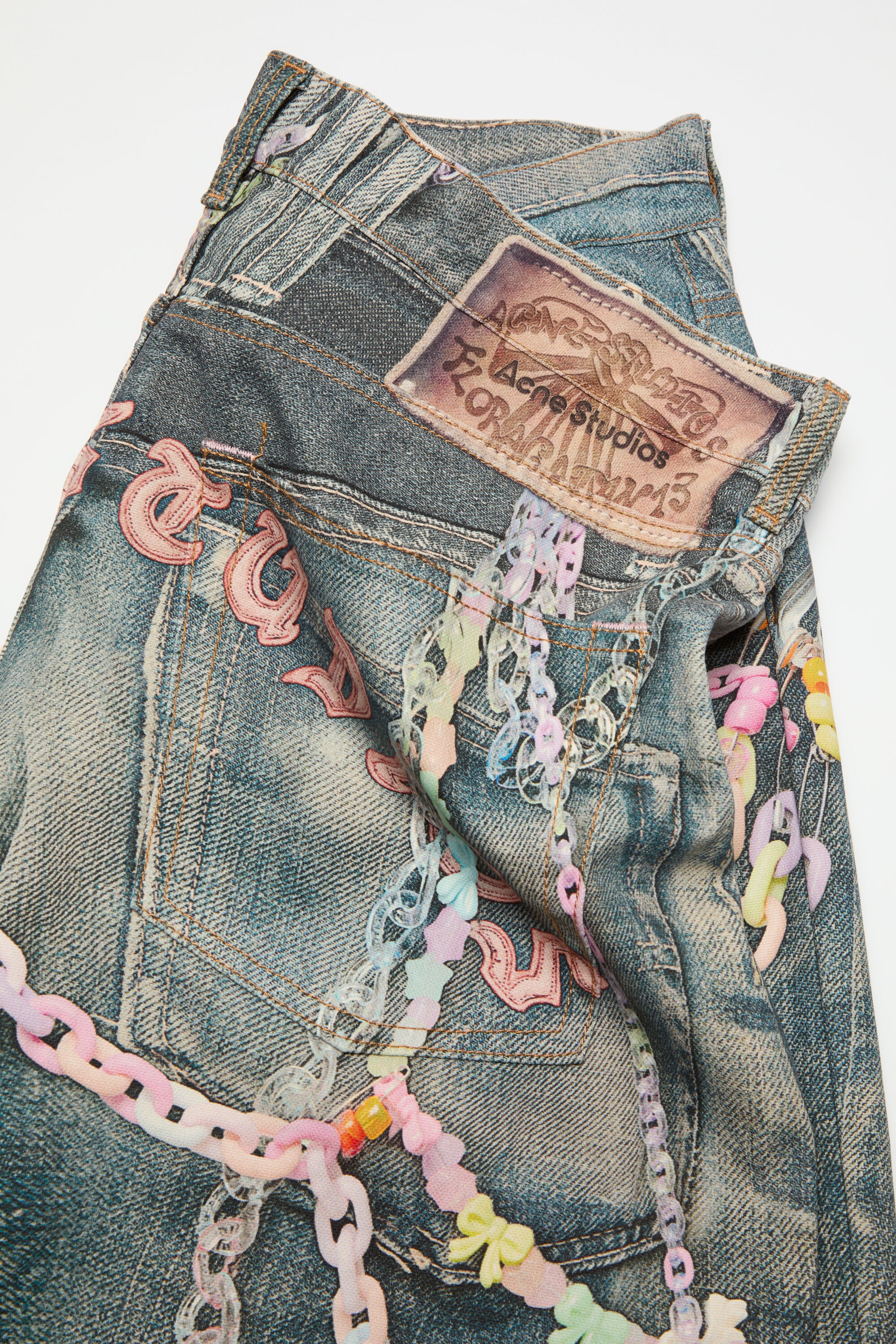 Denim shorts - loose fit - Mid blue - 6
