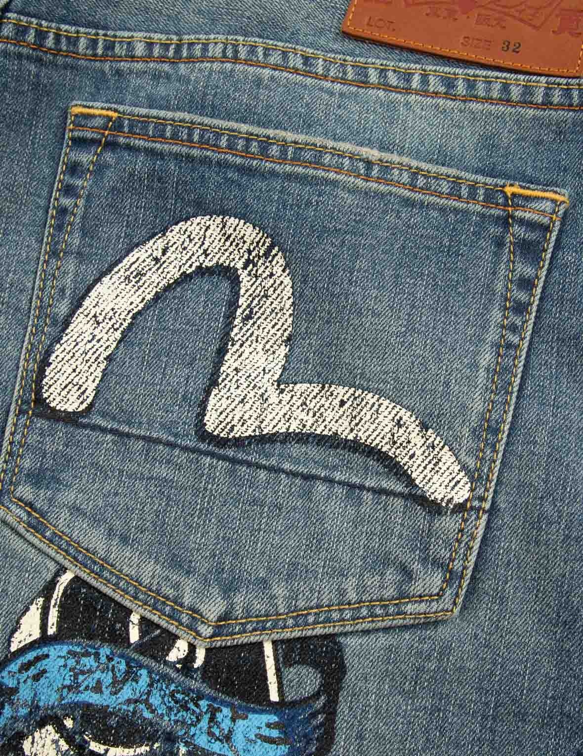 Take A Chance Print Relax Fit Jeans - 7