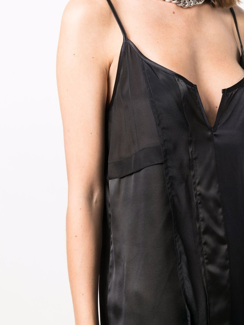 panelled satin slip dress 5