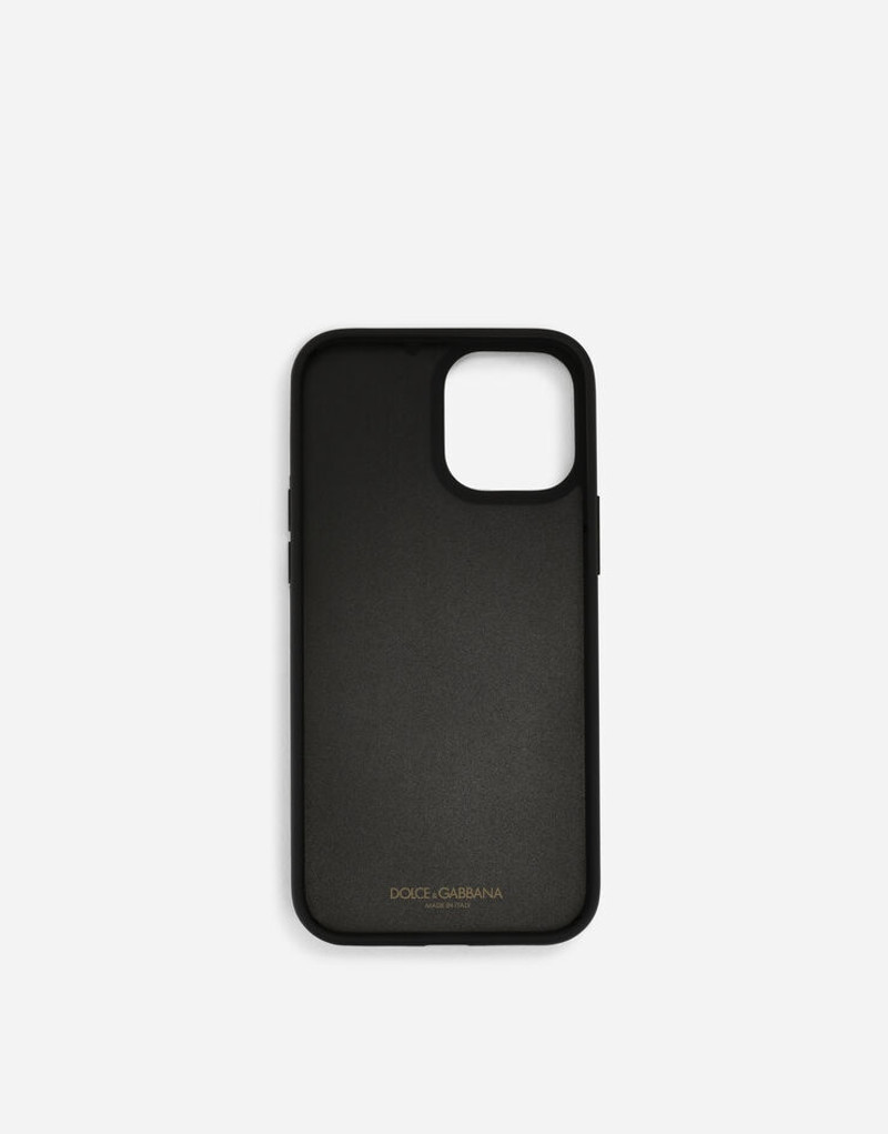 Dolce & Gabbana Dauphine calfskin iPhone 12 Pro cover with plate outlook