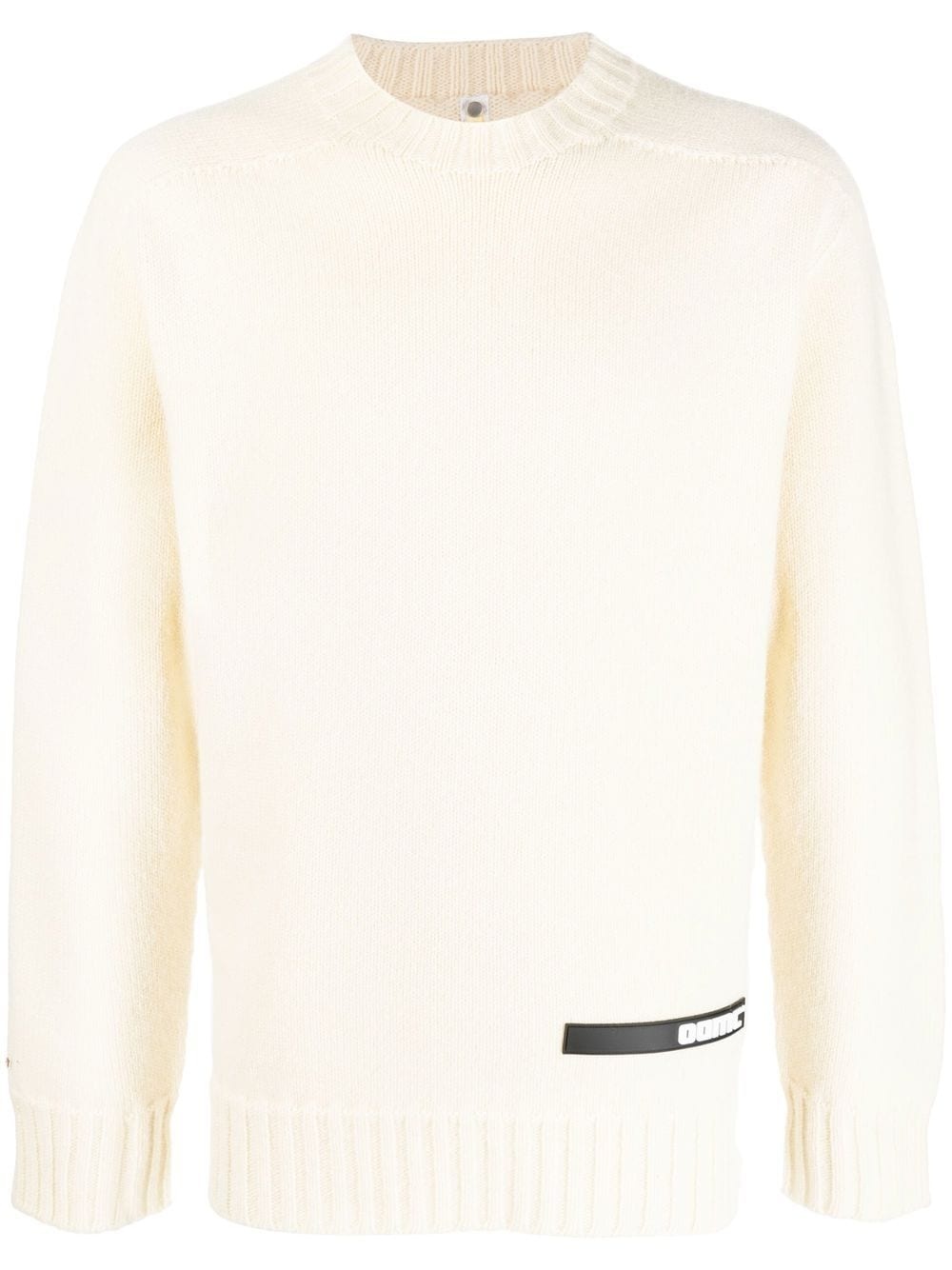 logo-patch crew-neck jumper - 1