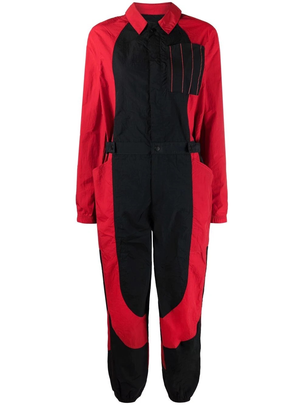 Essentials colour-block panelled flight suit - 1