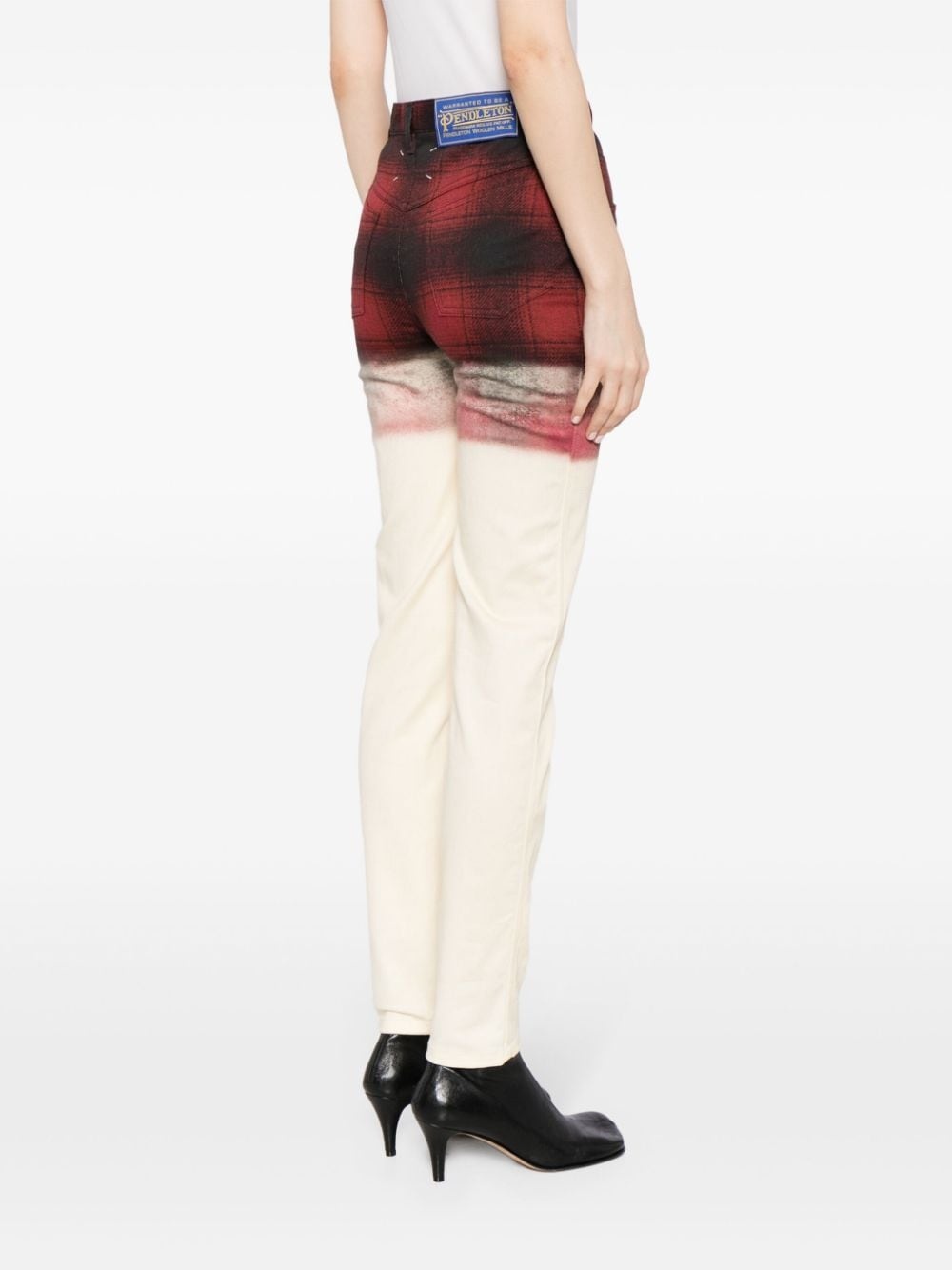 checked skinny jeans - 4