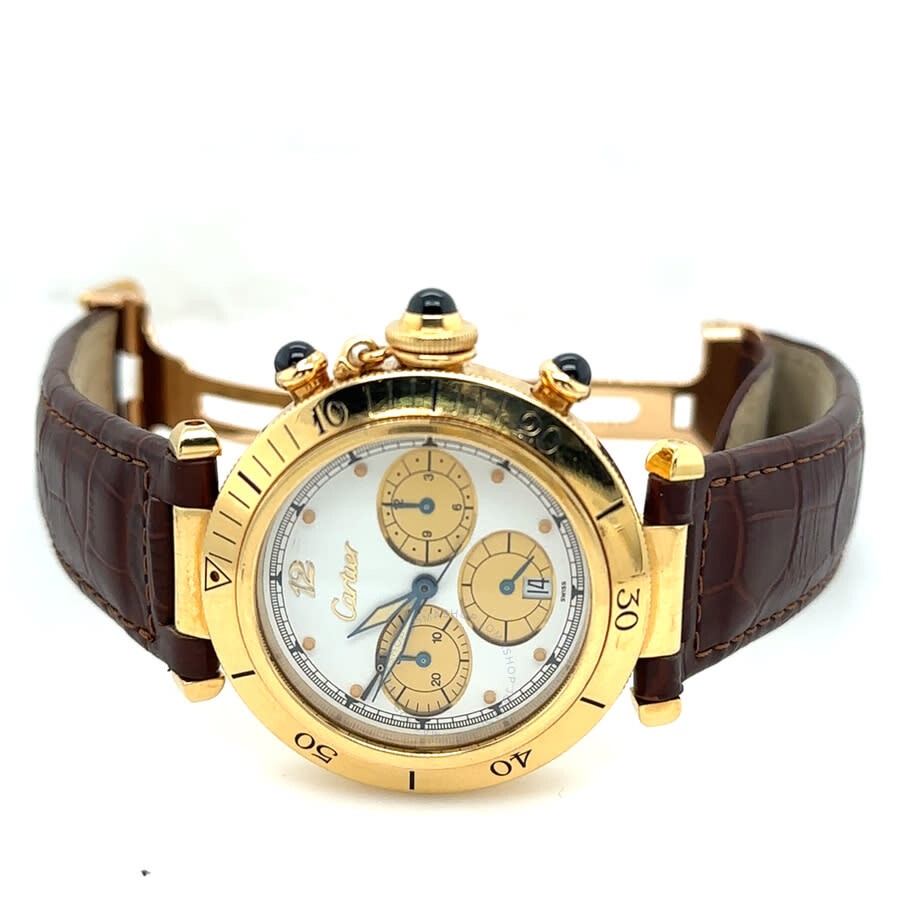 Pre-owned Cartier Pasha de Cartier Chronograph Quartz White Dial Ladies Watch WJ130009 - 6