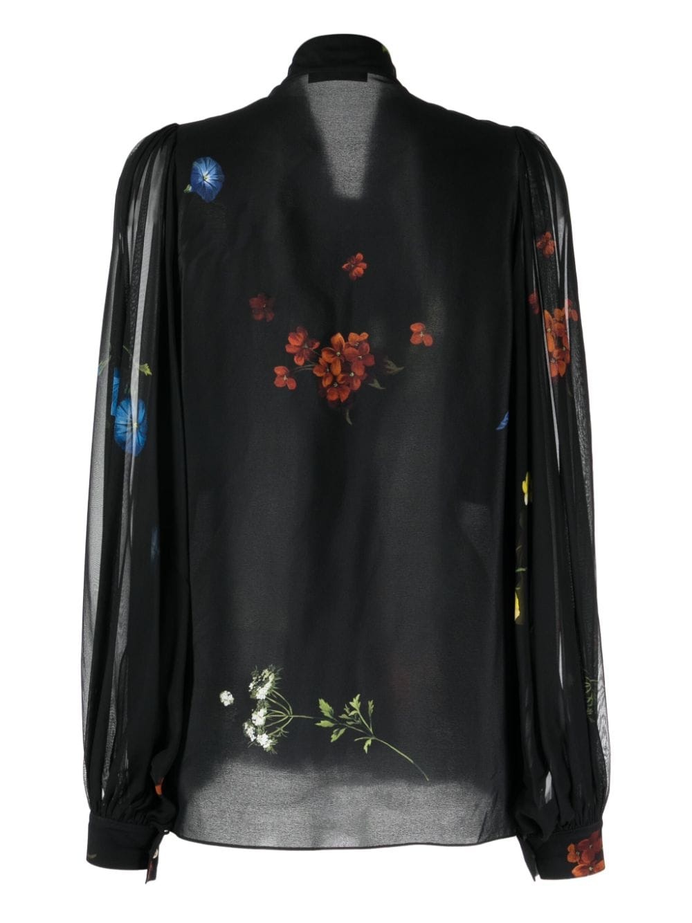 floral-print silk shirt - 2