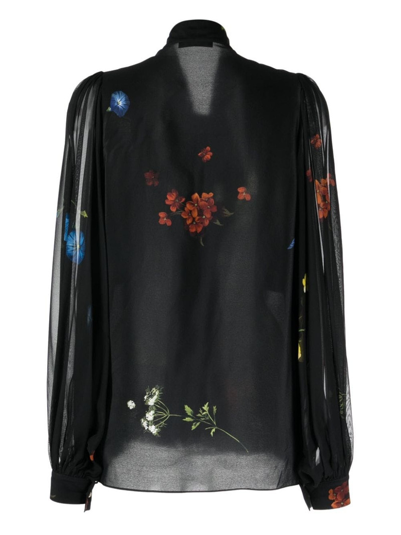 ELIE SAAB floral-print silk shirt outlook