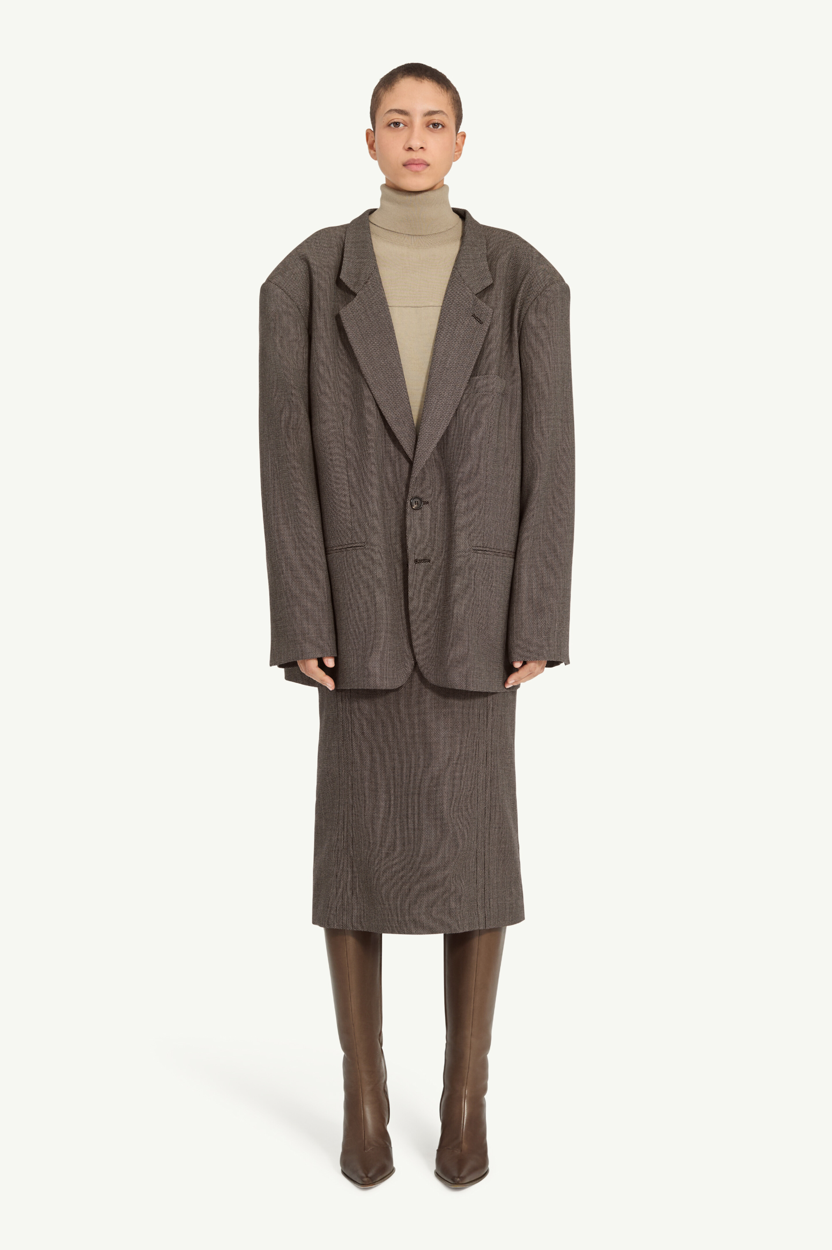 Overized wool blazer - 6