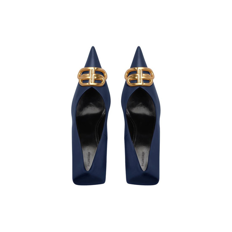 Women's Square Knife Bb 80mm Pump  in Navy Blue 6