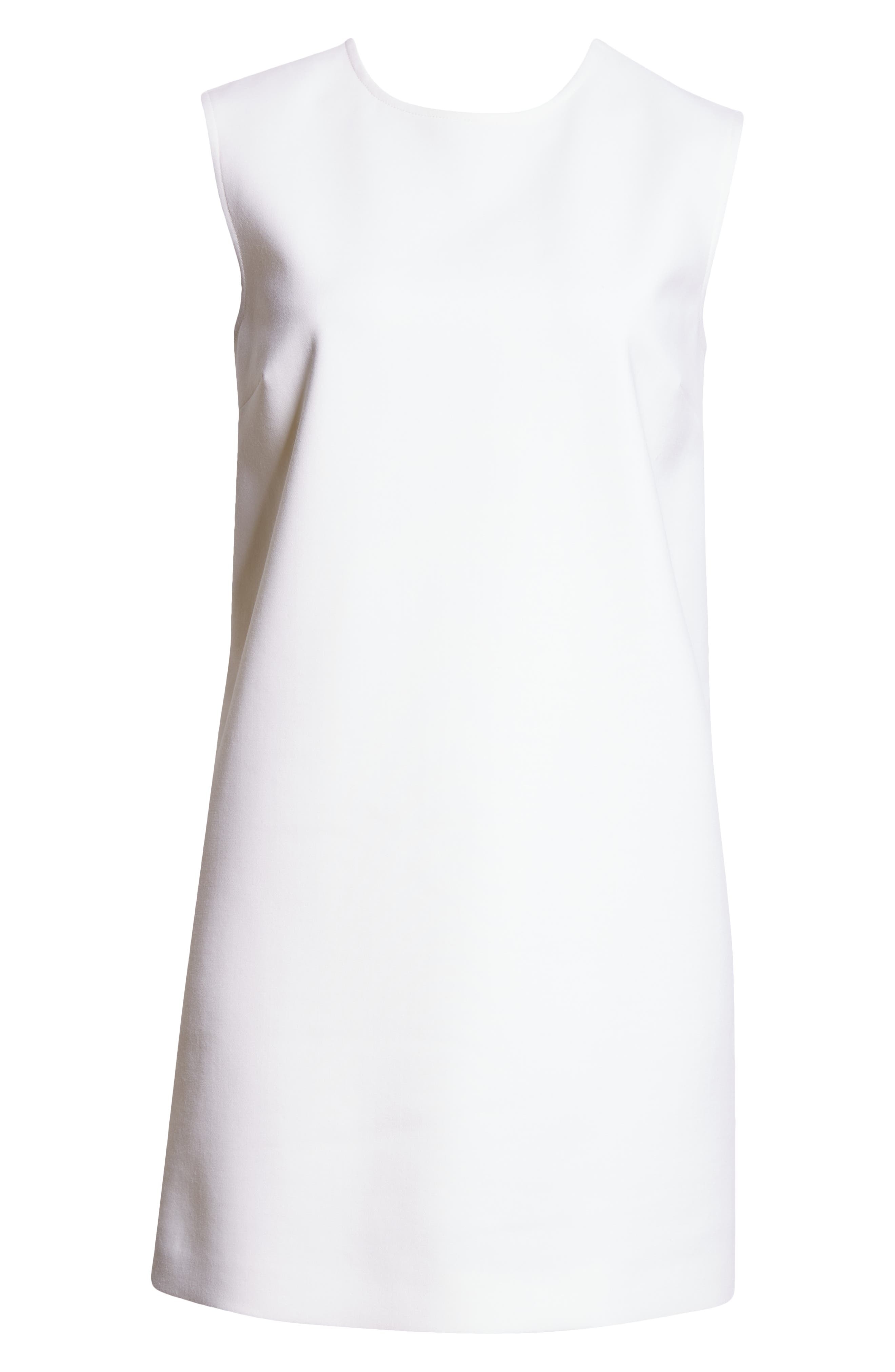 Max Mara Fiuggi Stretch Wool Canvas Minidress in White at Nordstrom - 6