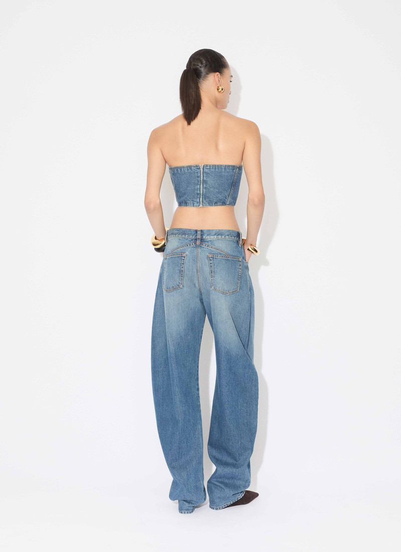 Alaïa DENIM BUSTIER TOP outlook
