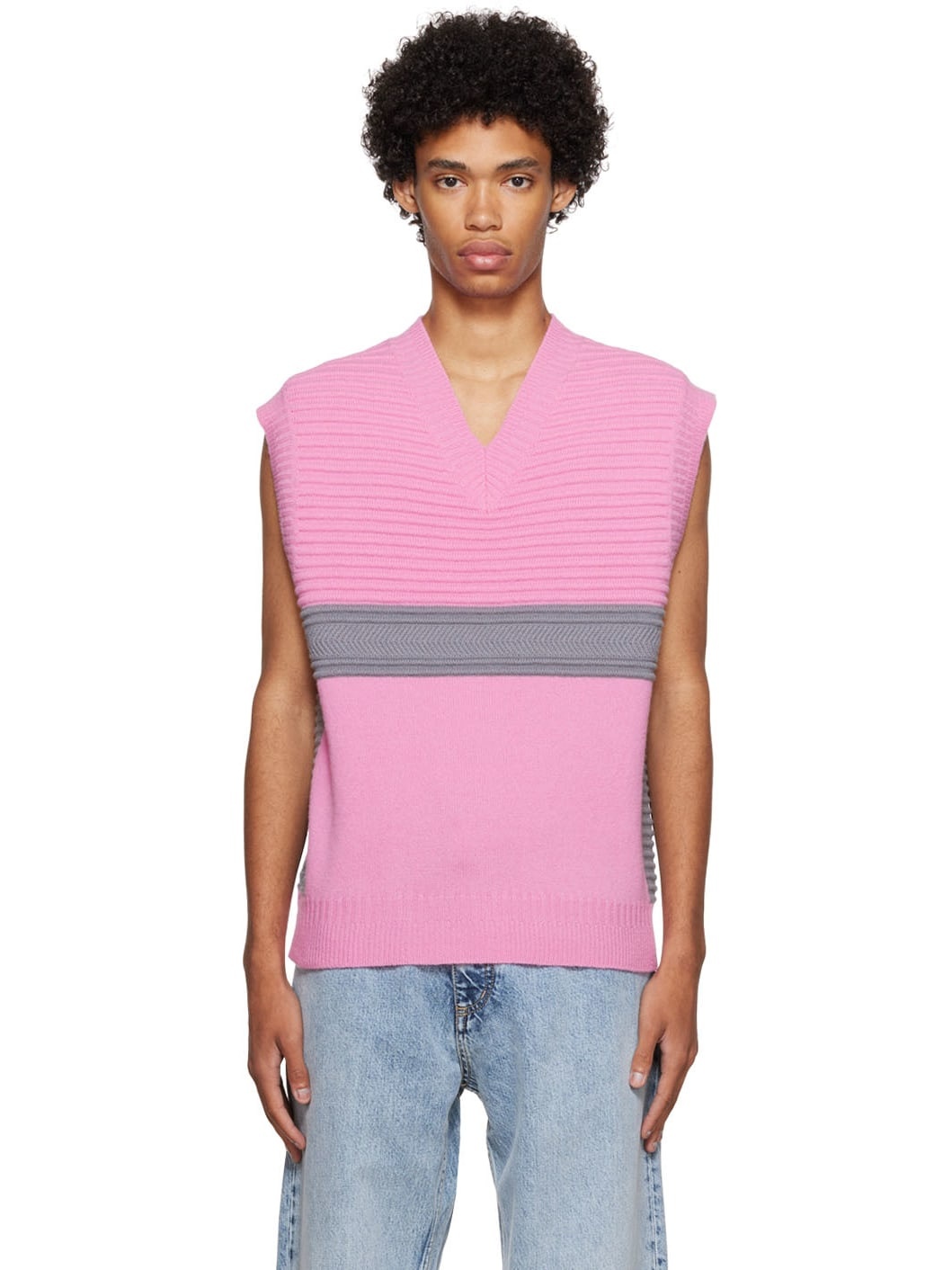SSENSE Exclusive Pink Mane Vest - 1