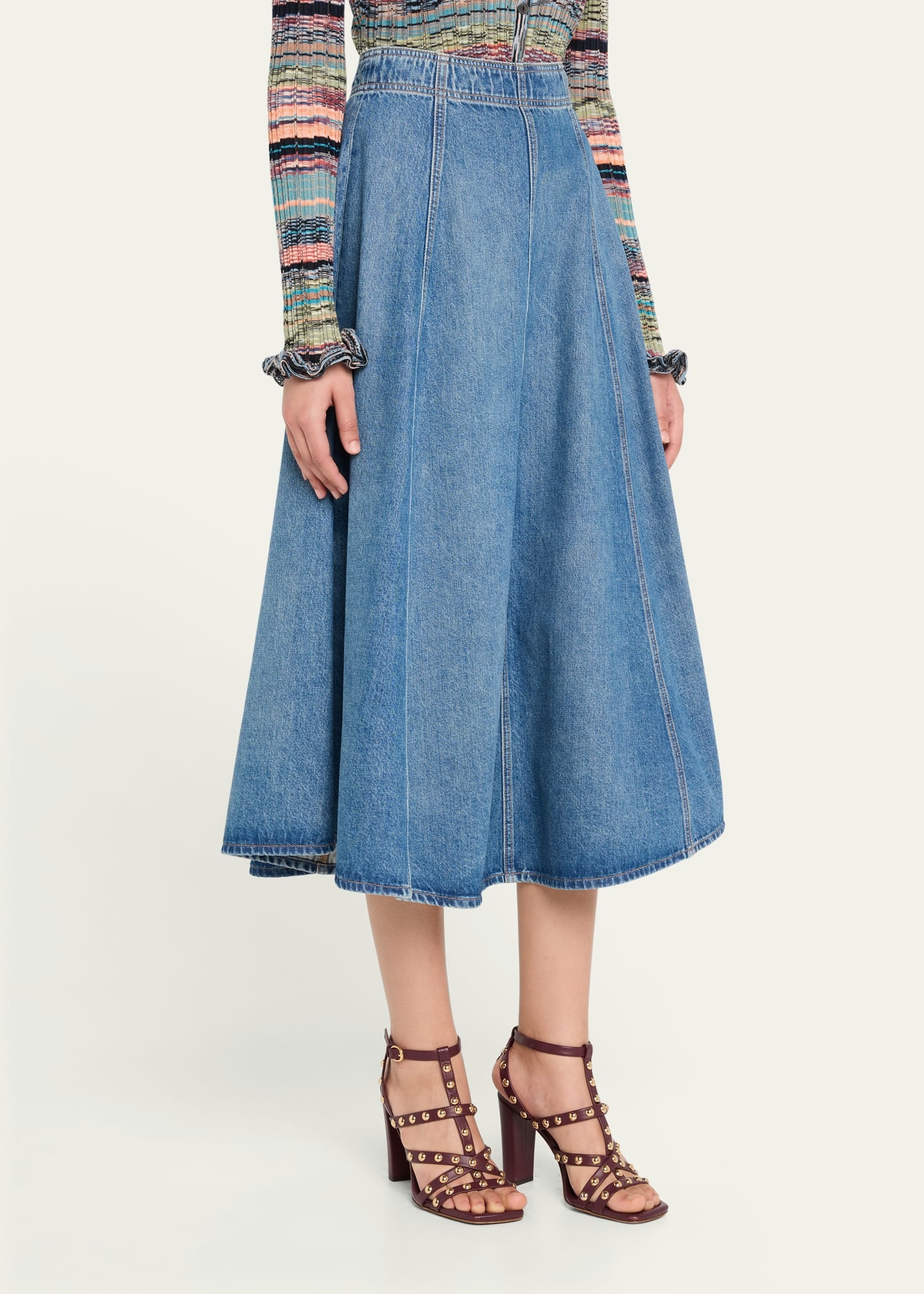 The Uma Denim Midi Skirt - 4