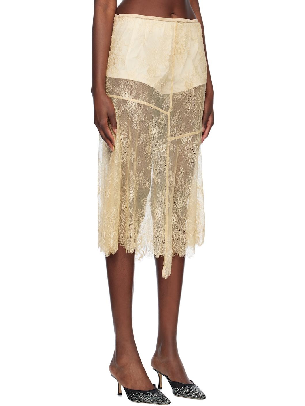 Beige Mathilde Midi Skirt - 2