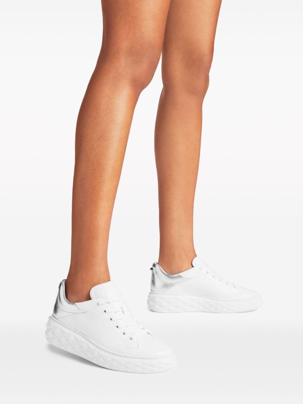 Diamond Maxi/F II leather sneakers - 7