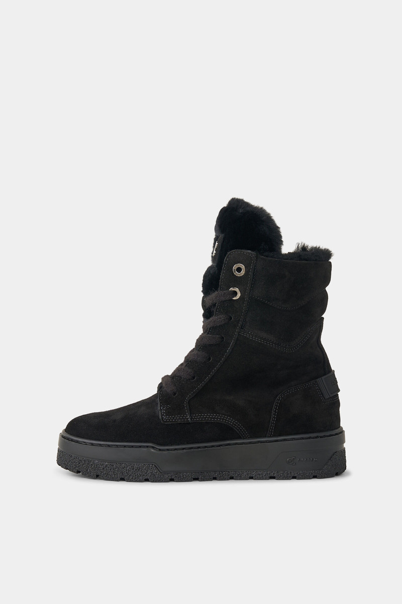 Calgary lace-up boots with spikes in Black 1