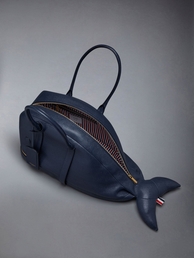 Pebble Grain Leather Whale Bag 4