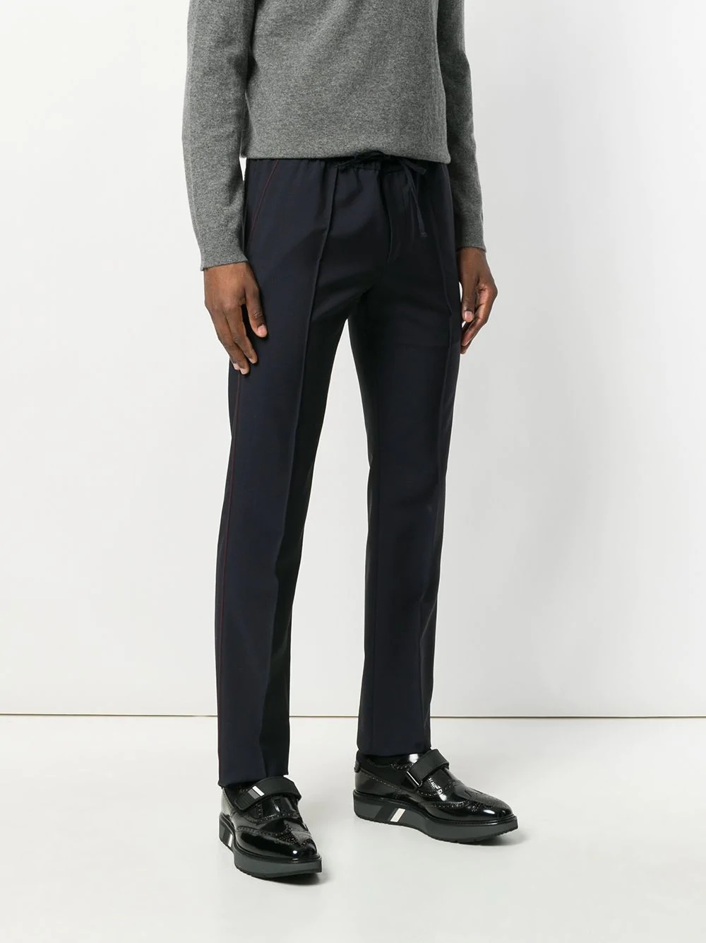 high-waisted straight-leg trousers - 4