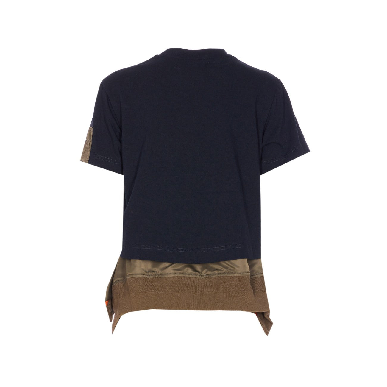 Sacai Women Cotton Jersey X Nylon Twill T-Shirt - 2