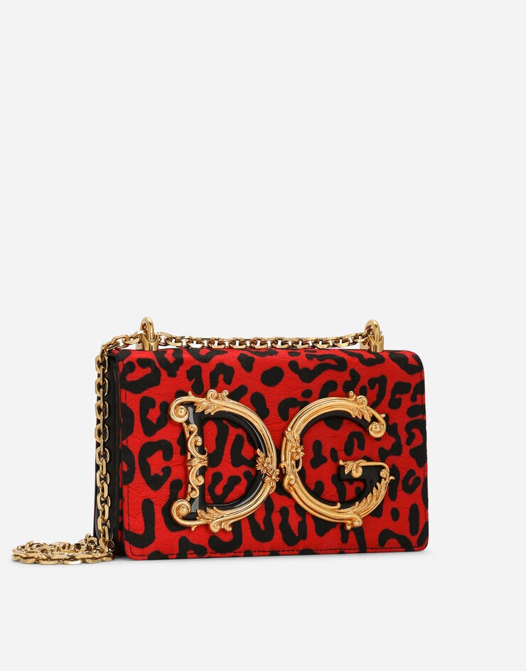 Leopard-print brocade DG Girls bag - 3