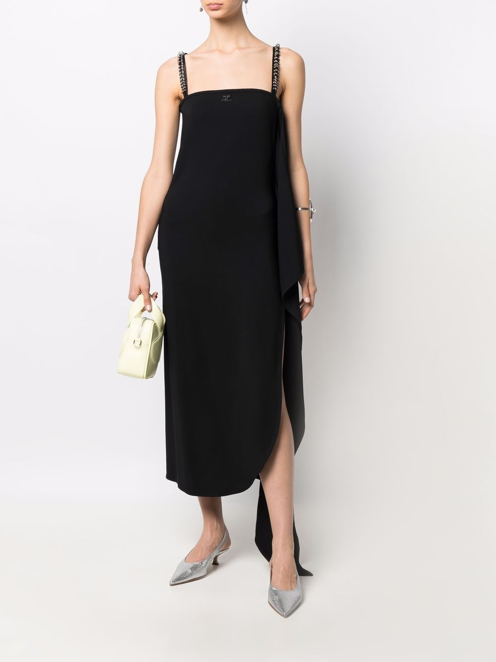draped panel midi dress - 2