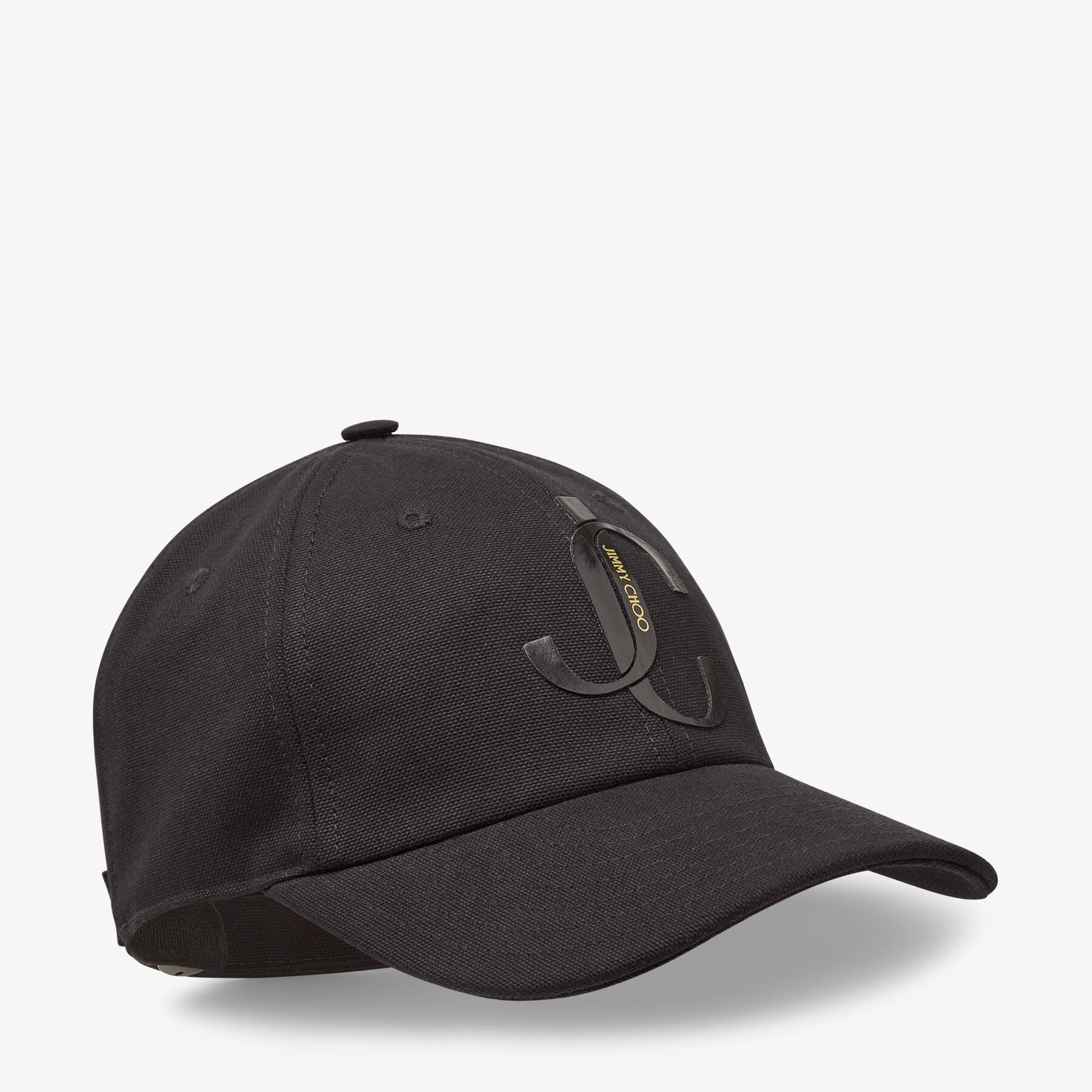 Paxy
Black Cotton Baseball Cap with Shiny JC Monogram - 2