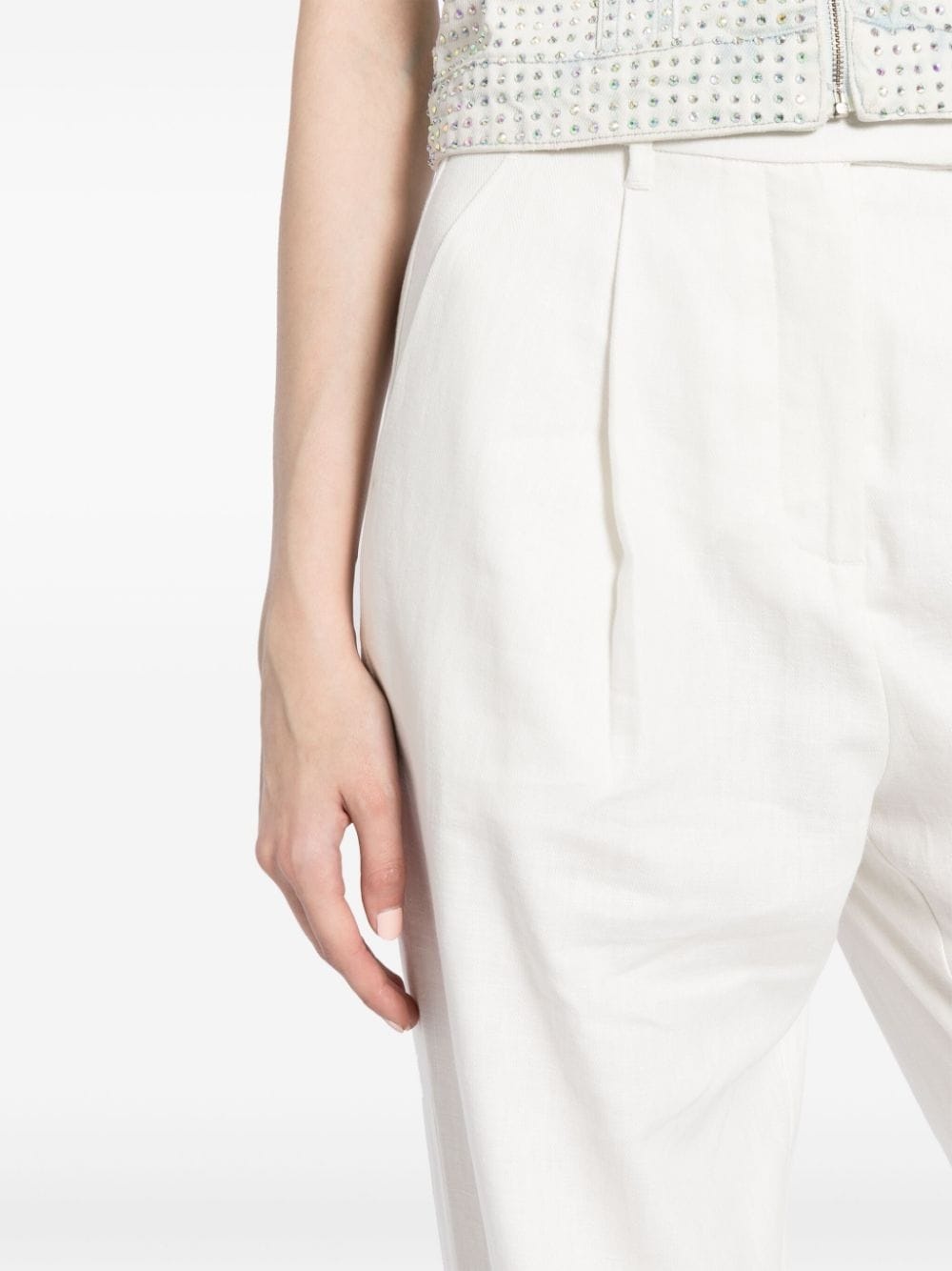 high-waisted tailored trousers - 2