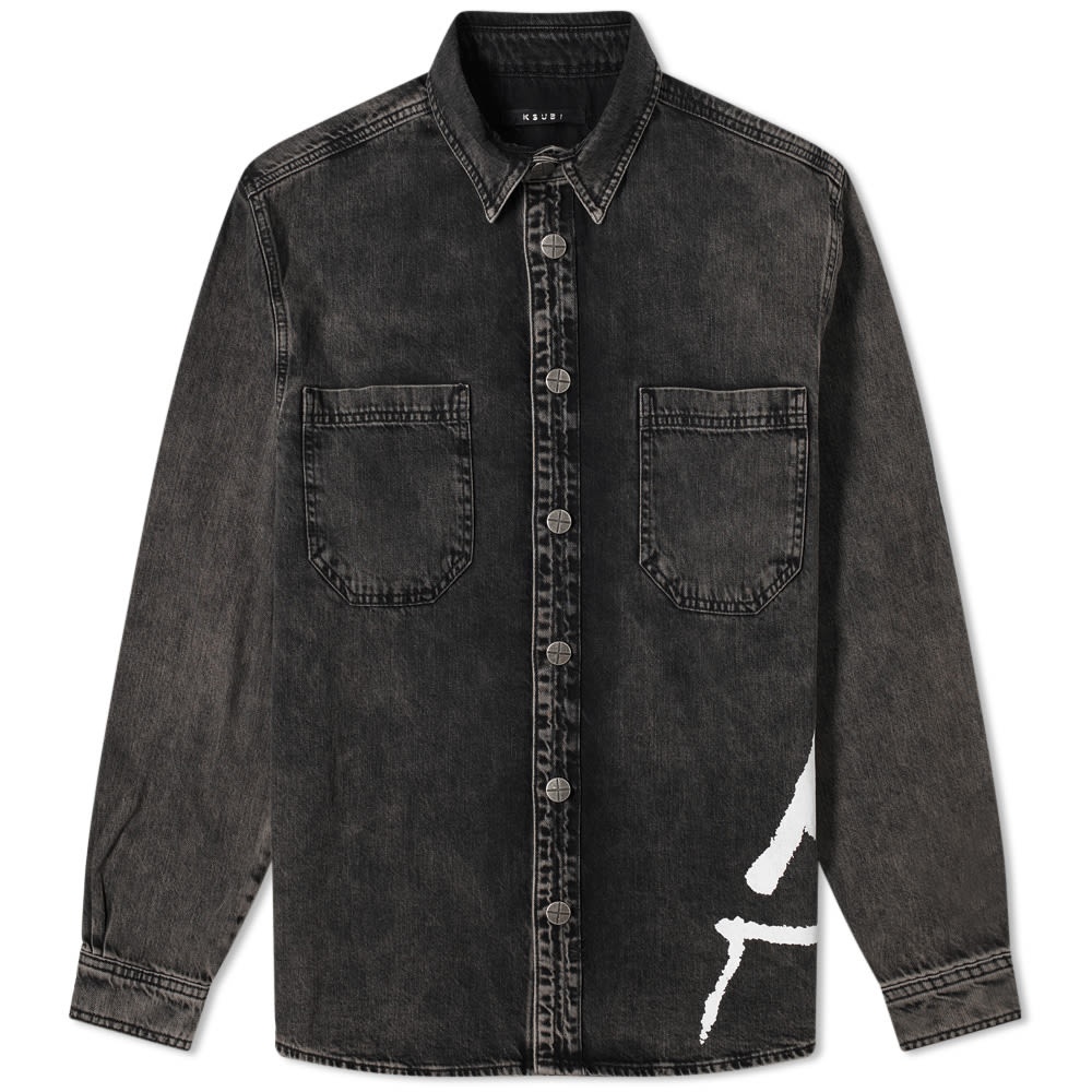 Ksubi Dillon Logo Denim Overshirt - 1