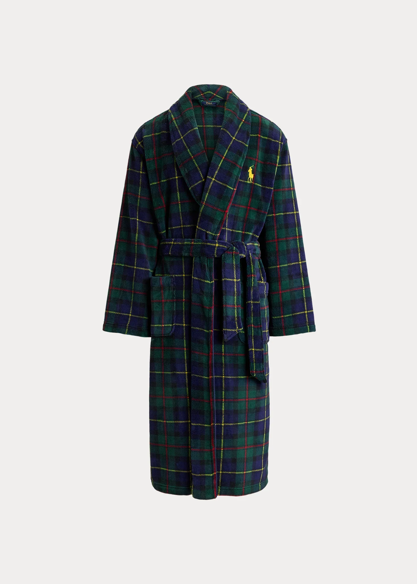 Plaid Plush Microfiber Robe - 1