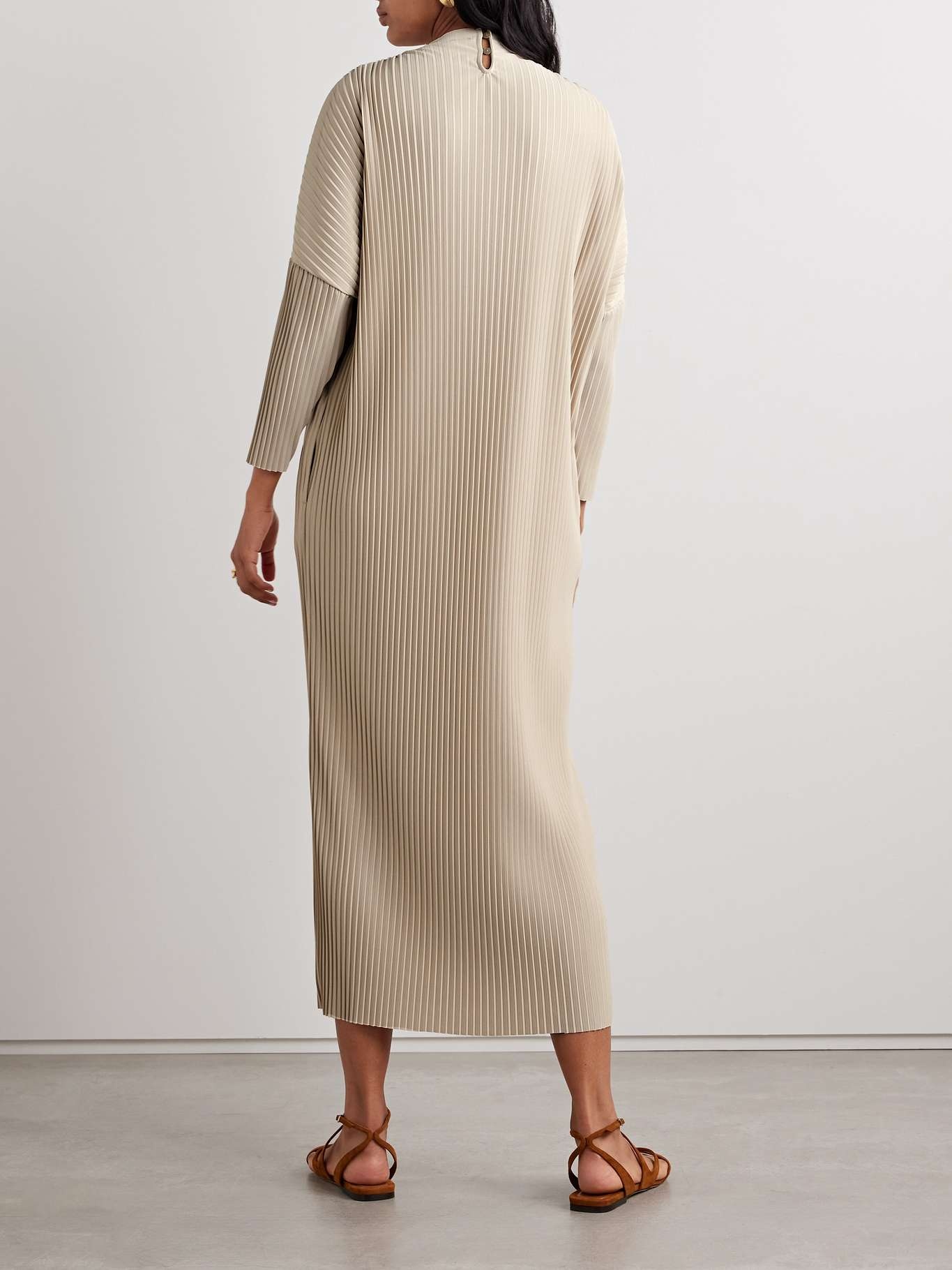 Leisure Faraone plissé-crepe midi dress - 3
