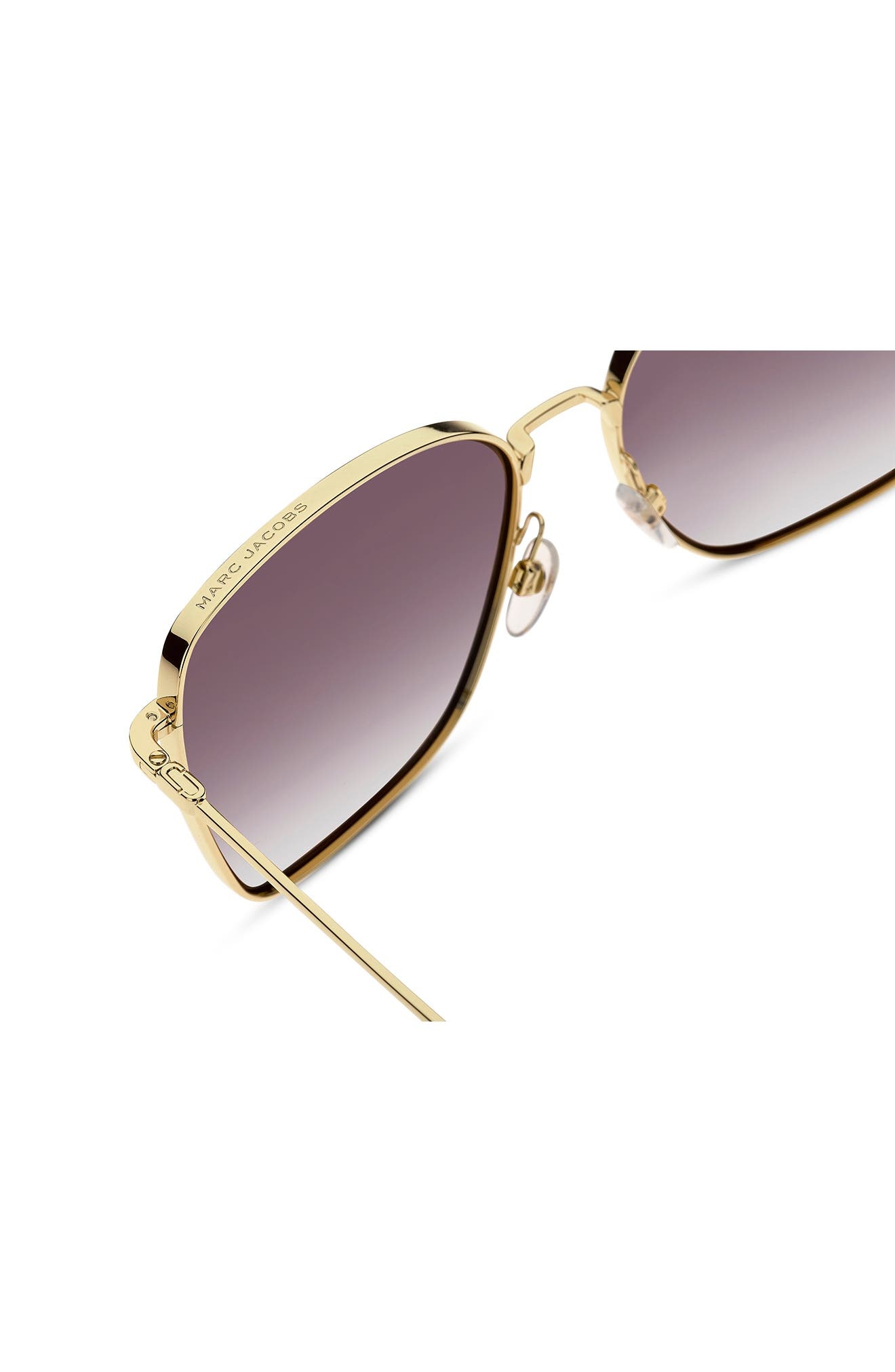 Marc Jacobs 58mm Square Sunglasses in Gold Violet at Nordstrom - 4