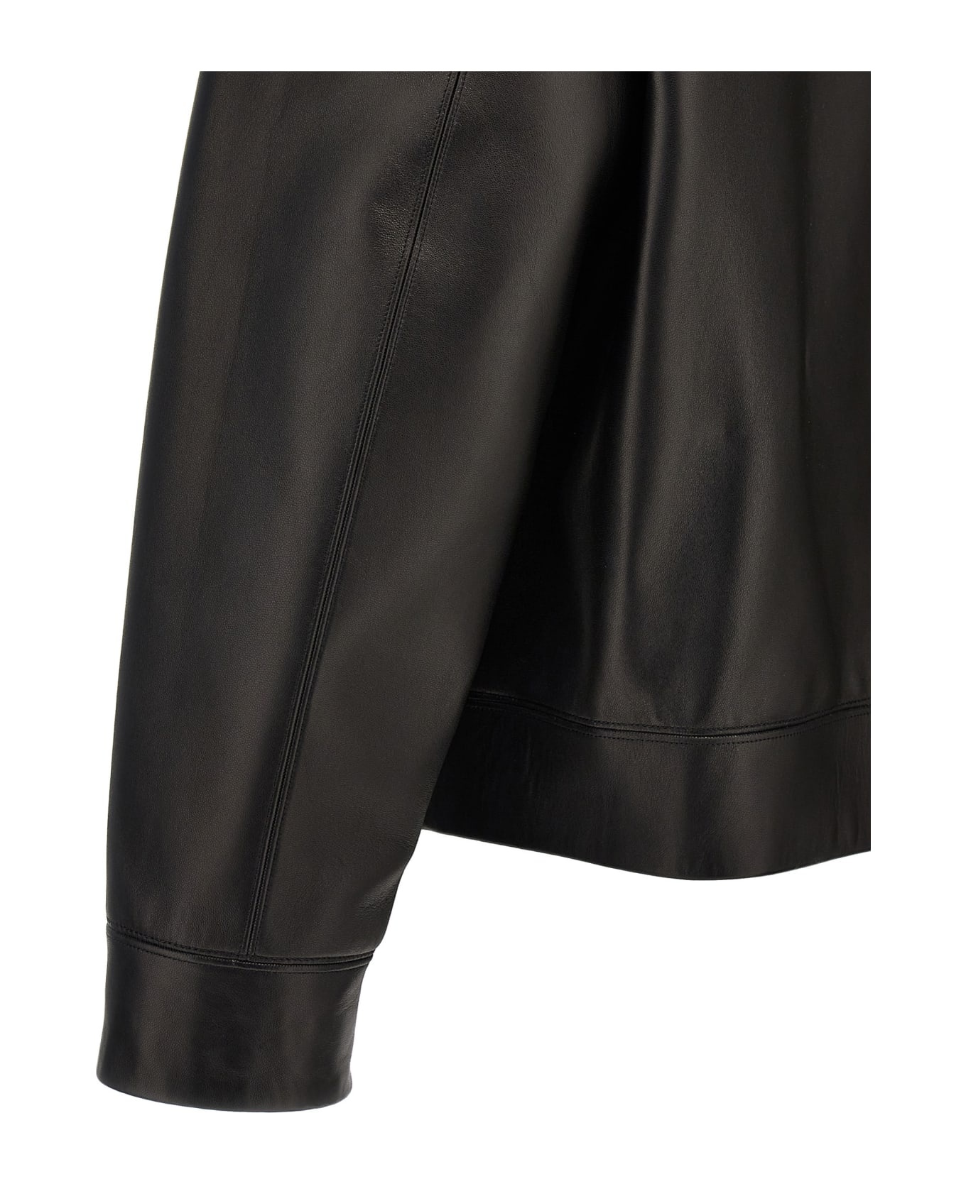 Valentino Leather Hooded Jacket - 4